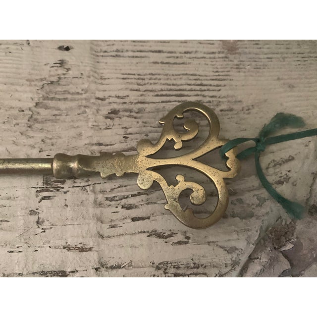 English 19th Century Brass Oversized Kitchen Fork For Sale - Image 3 of 9