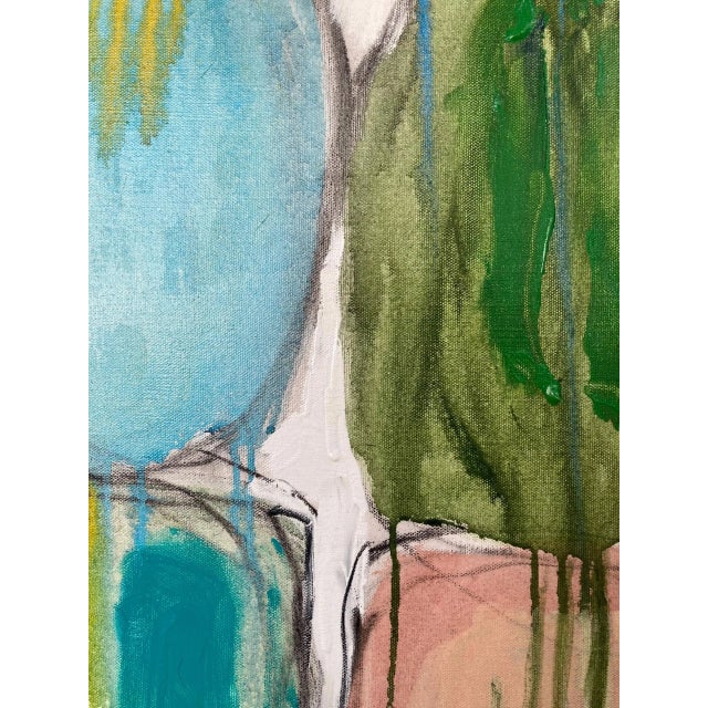 Contemporary "Large Gridish #14" Contemporary Abstract Mixed-Media Painting by G. Campbell Lyman For Sale - Image 3 of 5