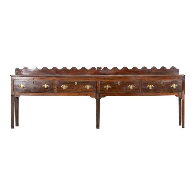 Antique English Oak Vernacular Dresser Base, 1800 For Sale - Image 16 of 16