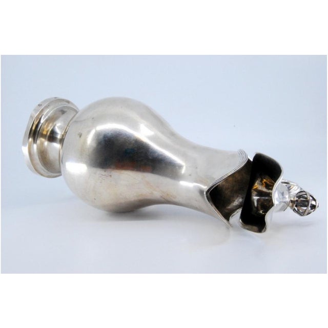 Smooth Silver Jug with Knob on Hinged Lid For Sale - Image 6 of 10