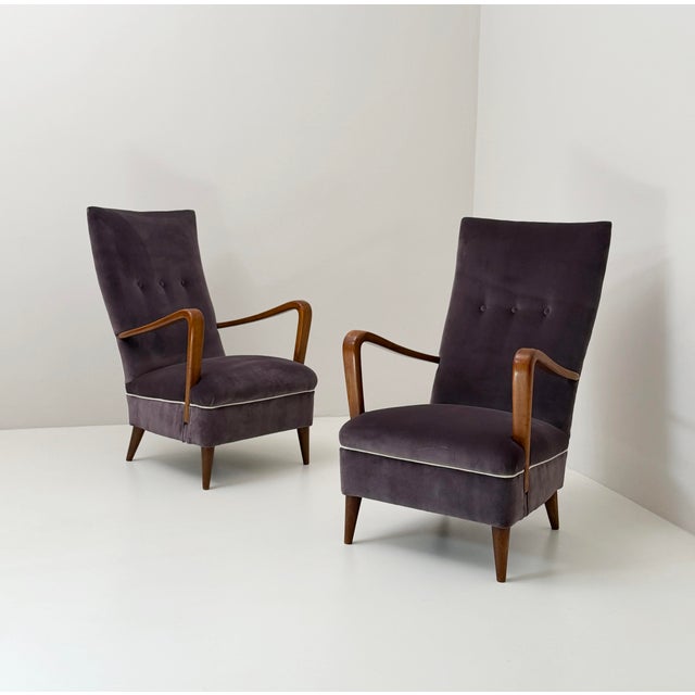 1920s Armchairs by Osvaldo Borsani for Atelier Borsani Varedo, 1940s, Set of 2 For Sale - Image 5 of 5
