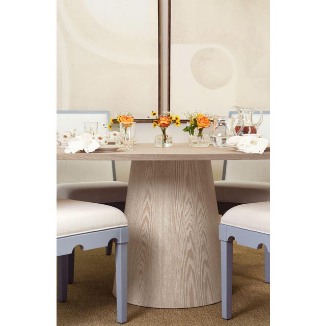 Contemporary Jefferson Ceruse Oak Oval Dining Table For Sale - Image 3 of 7