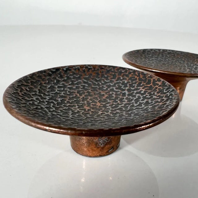 Midcentury Hardware Hammered Round Drawer Pulls Knobs For Sale In San Diego - Image 6 of 13