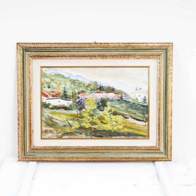 A. Signoretto, Tuscan Landscape, 1980s, Oil on Canvas For Sale - Image 8 of 8