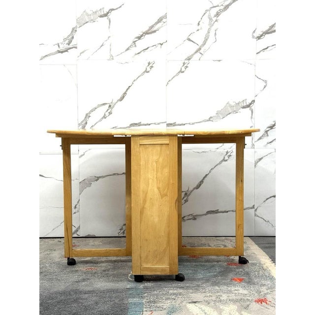 Vintage Scandinavian Folding Table and Chairs, 1980, Set of 5 For Sale - Image 3 of 12