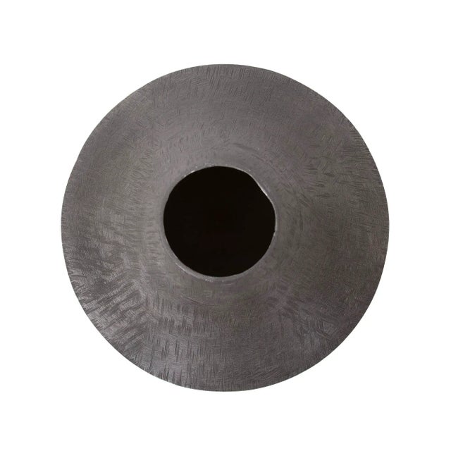 2020s The Etched Crossways Curved Neck Vase, Small For Sale - Image 5 of 9