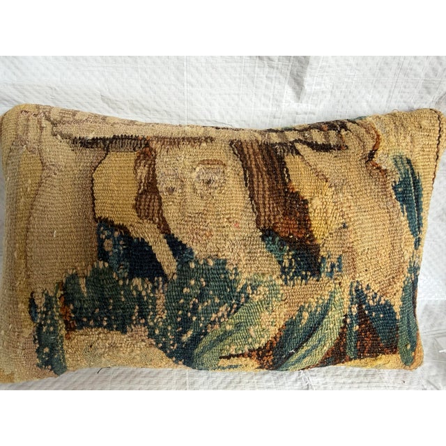 17th Century 17th Century Brussels Portrait Tapestry Pillow For Sale - Image 5 of 7