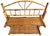 English Vintage Burnt Bamboo Wall Shelf With Towel Rack in the French Colonial Style For Sale - Image 3 of 8