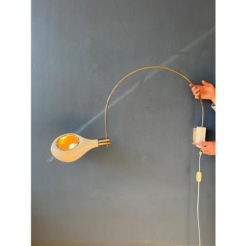 Vintage Beige Arc Wall Lamp from Temde For Sale - Image 12 of 13