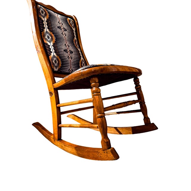 Early 20th Century Reupholstered Rocking Chair For Sale - Image 9 of 10