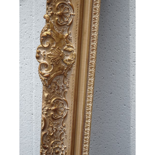 Large Tall 58"Hx45 Vintage French Provincial Gold Ornate Picture Frame For Sale - Image 14 of 14
