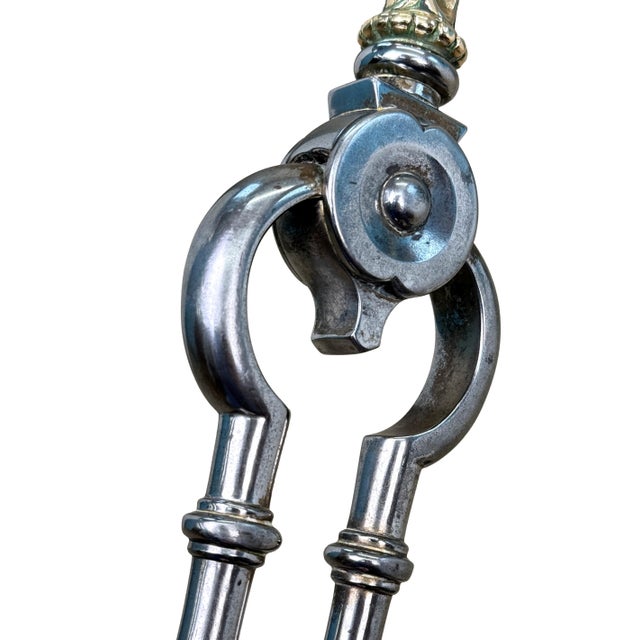 Antique Regency Polished Steel and Brass Fire Tools, 1820, Set of 3 For Sale - Image 11 of 15