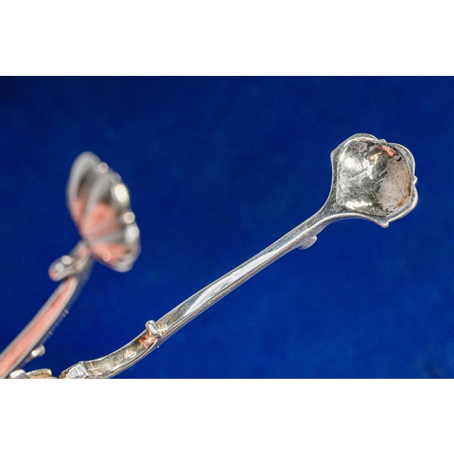 Beautiful English Georgian Antique Sterling Silver English Sugar Nips Tea Tongs For Sale - Image 11 of 12