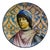 Large Italian Platter with Portrait After Botticelli For Sale