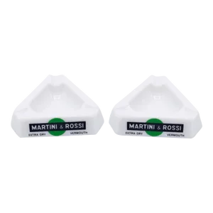 Martini & Rossi French Ashtrays - a Pair