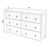 Transitional Lark 60 in. W Rectangular Wood 6 Drawer Dresser, Washed Black For Sale - Image 3 of 8