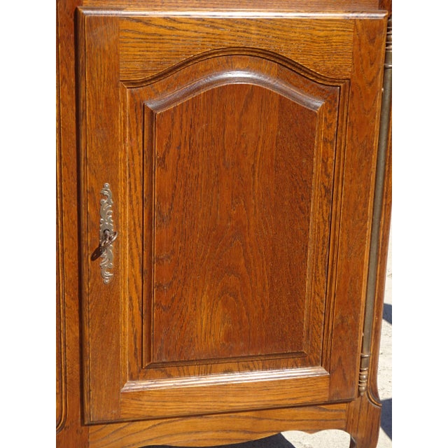 Vintage Rustic Dark Oak Buffet, 1980s For Sale - Image 16 of 18