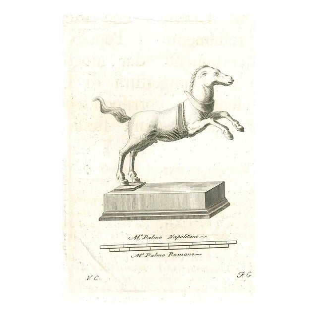 Ancient Roman Statue, Original Etching, 18th-Century For Sale