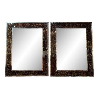 Pair of Modern Eglomise Mirrors For Sale