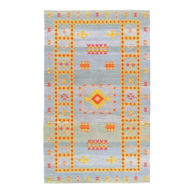 Pasargad DC Fine Hand Knotted Flat Weave Moroccan Rug For Sale