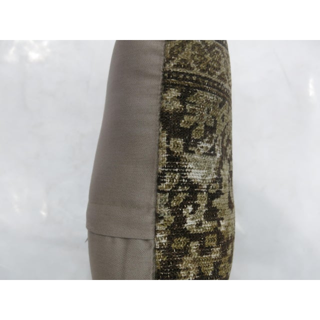 Late 20th Century Persian Malayer Rug Pillow For Sale - Image 5 of 5