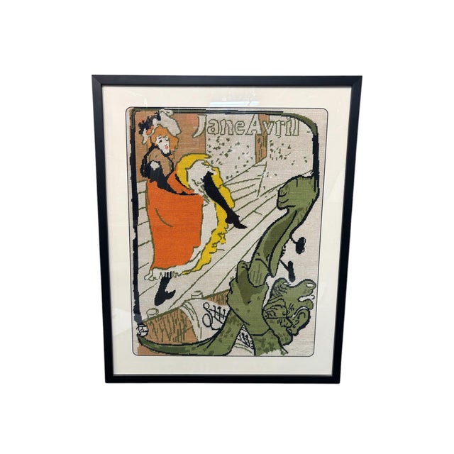 Weight: 12.8 lbs Fantastic Needlepoint Moulin Rouge, Belle Epoque Poster. Add so much character and warmth with this...