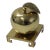 Paper Weight Apple Form in Polished Brass on a Separate Brass Stand Paperweight For Sale