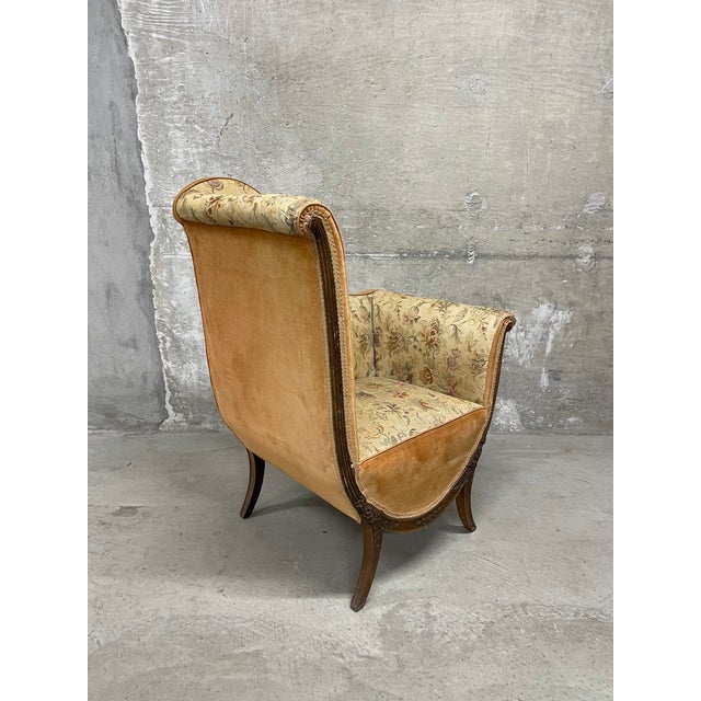 Traditional Vintage Fireside Armchair For Sale - Image 3 of 12