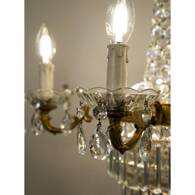 Empire-Style Chandelier in Cut Crystal, Italy, 1950s For Sale - Image 6 of 13