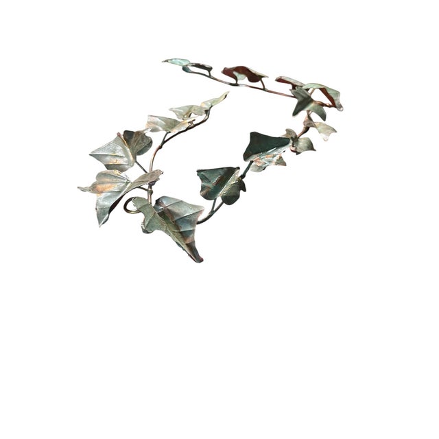 Circas Early 80’s Metal Vine Leaf Wall Decoration For Sale In Dallas - Image 6 of 8