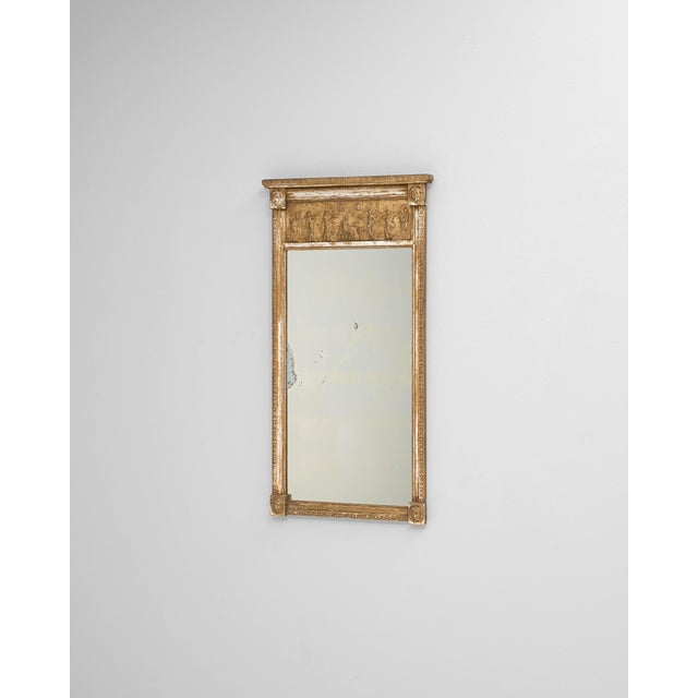 1900s French Wooden Mirror With Carved Figures For Sale - Image 18 of 18