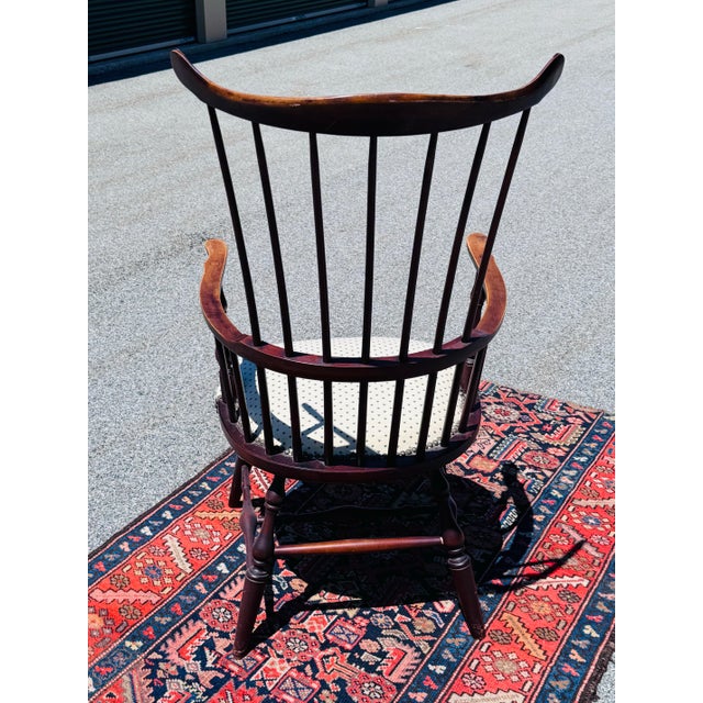 Vintage Mid-19th C. High-Back Windsor Style Chair For Sale - Image 10 of 12
