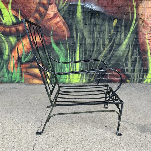 Mid 20th Century Salterini Iron Patio Chair, Attributed For Sale - Image 10 of 11