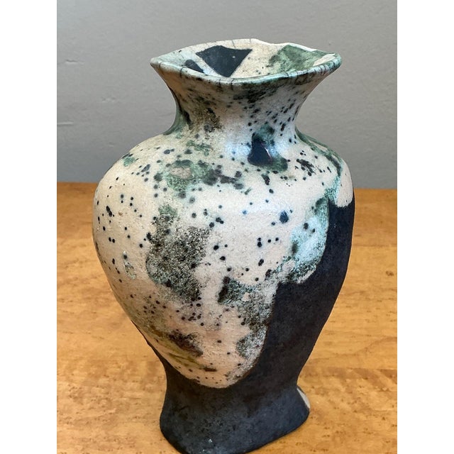 Vintage Abstract Glazed Ceramic Vase For Sale - Image 9 of 12