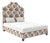 Nina Bed in Schumacher Pyne Hollyhock, Charcoal - Full For Sale