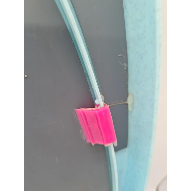 Modern Vintage European Wall Mirror in Blue Plastic Frame, 1980s For Sale - Image 3 of 12