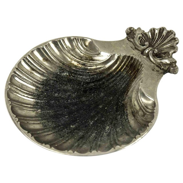 1970s Vintage Silver Plated Shell Shaped Ashtray, England, 1970s For Sale - Image 5 of 5