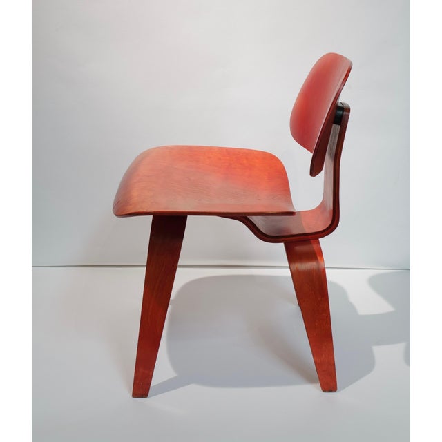 Mid 20th Century Red Eames DCW For Sale - Image 10 of 15