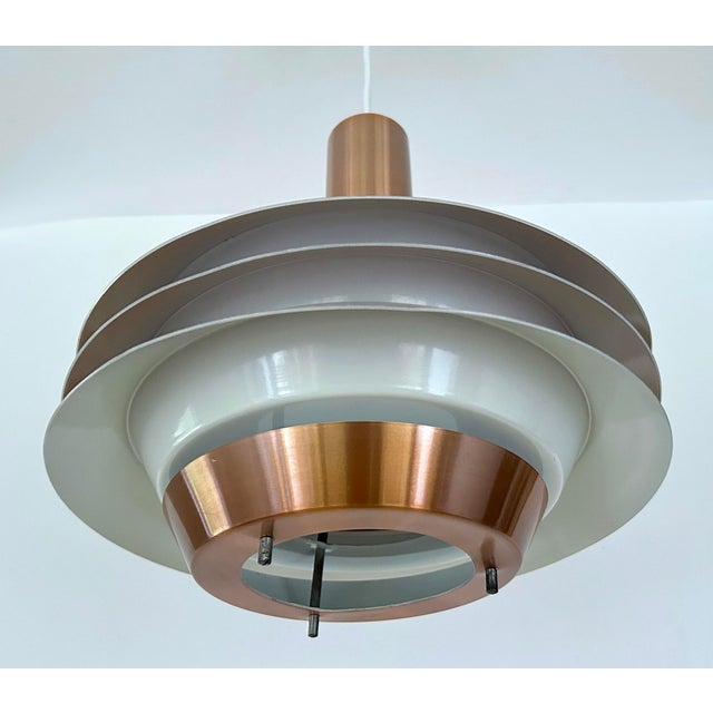 Metal Mid-Century Modern Danish Copper Pendant Light, 1970s For Sale - Image 7 of 18
