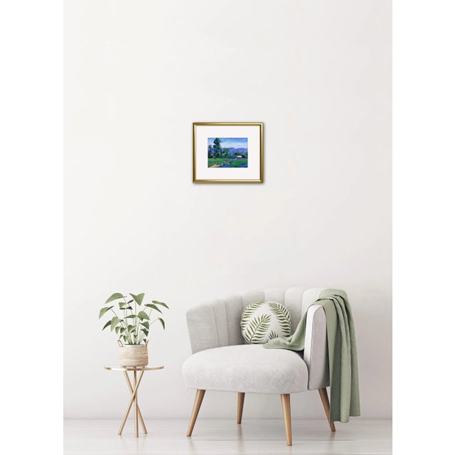 Abstract Red Barn, Expressionist Oil Painting For Sale - Image 3 of 12