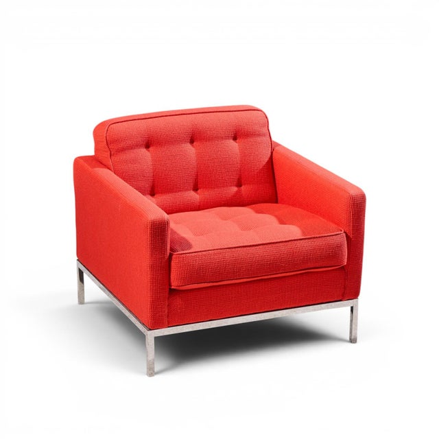 Florence Knoll Mid Century Relaxed Cube Club Lounge Chairs - Pair For Sale - Image 12 of 13