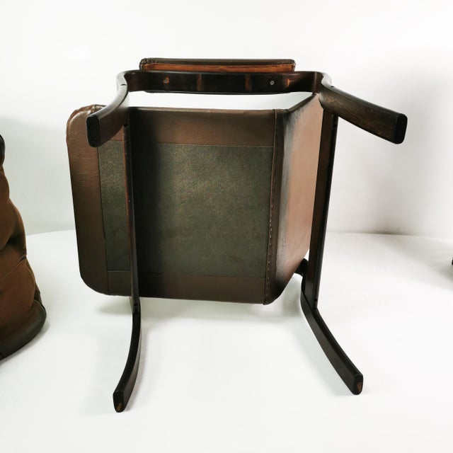 Mid-Century Modren Leather Chair, Denmark, 1970s For Sale - Image 9 of 13