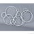 White Set of 3 White Metal Circles Modern Abstract Wall Art Sculptures For Sale - Image 8 of 15