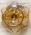 Glass 1960s Viking Art Glass Epic Amber Six Petal Footed Wavy Pedestal Compote Bowl For Sale - Image 7 of 7
