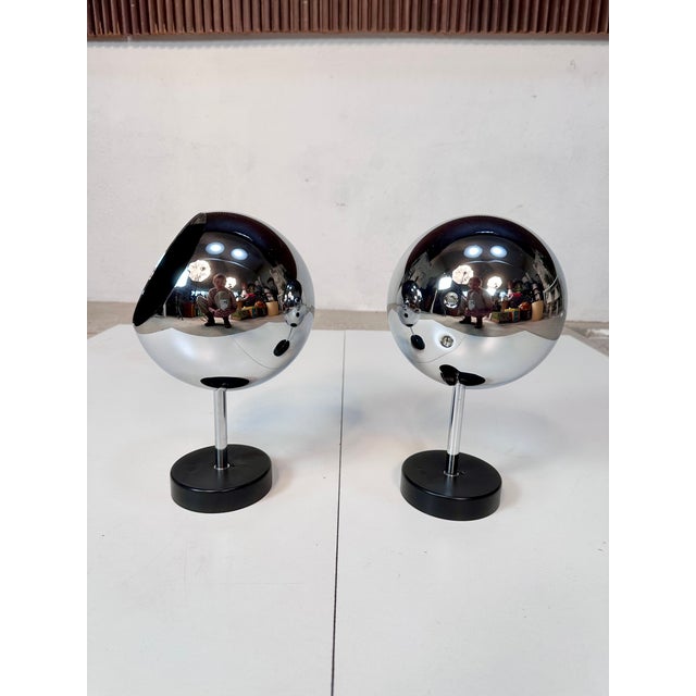 Chrome-Plated Eyeball Spotlights from Staff Leuchten, Germany, 1970s, Set of 2 For Sale - Image 4 of 13