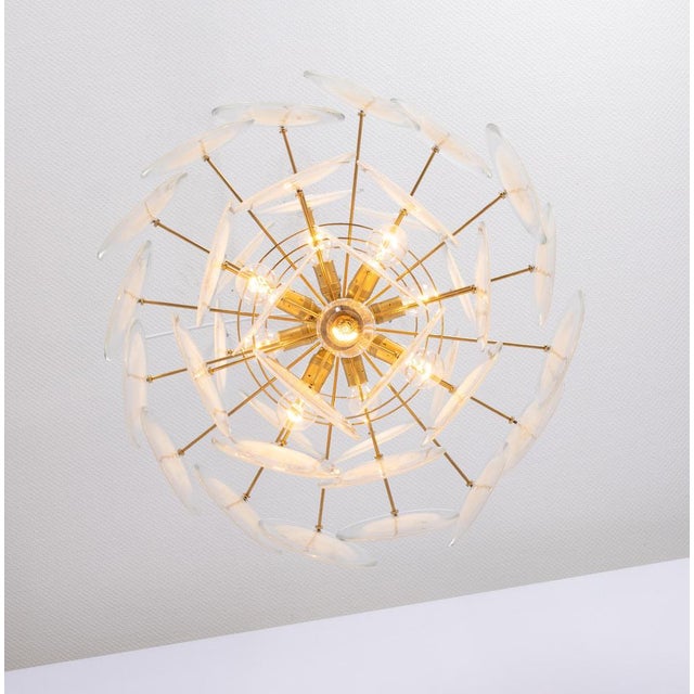 Silver Murano Glass Disc Chandelier by Vistosi for Mazzega, Italy, 1970s For Sale - Image 8 of 13