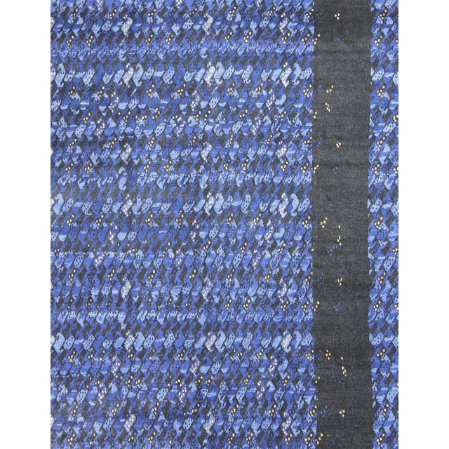 Modern Scandinavian Swedish Geometric Design Rug by Keivan Woven Arts 9'2 X 11'10 For Sale - Image 4 of 10