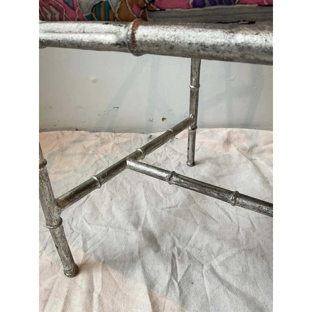 1980s Italian Silver Leaf Faux Bamboo Chairs - a Pair For Sale - Image 4 of 12
