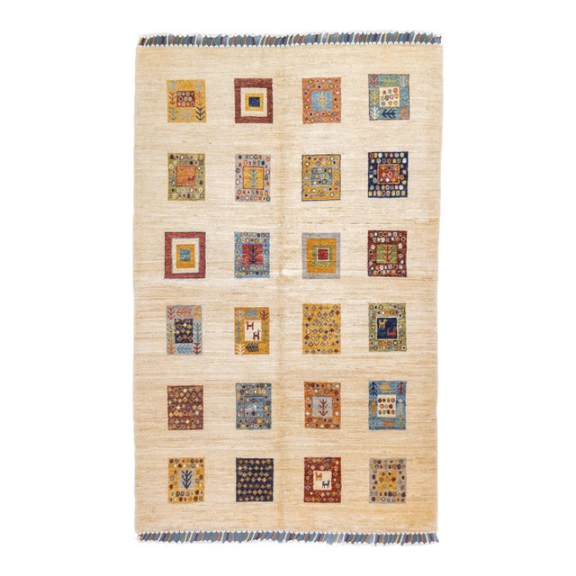 Contemporary Gabbeh Rug 3'11'' X 6'2'' For Sale