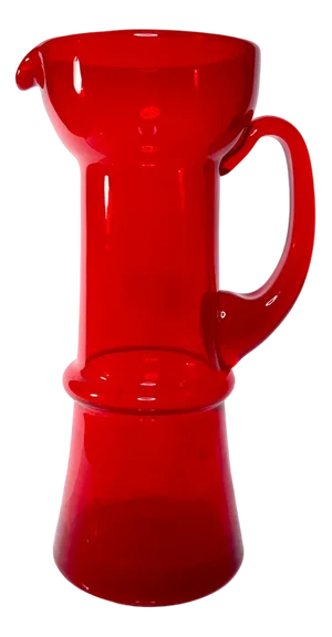Glass Juice Jug by Zbigniew Horbowy for Barbara Art Gkassworks, Huta Szkla Sudety, Poland, 1970s